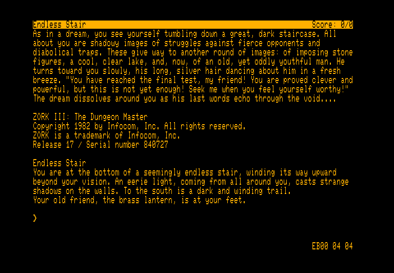 Zork III: The Dungeon Master